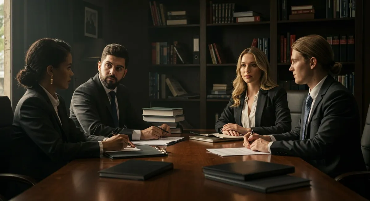 Reunião em escritório de advocacia
